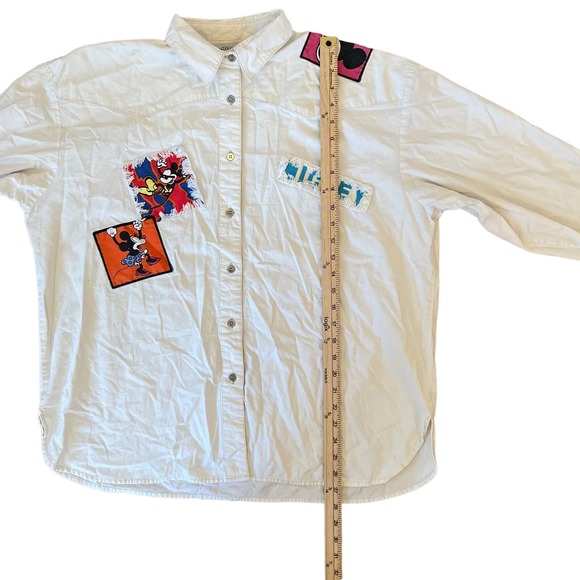 Mens RARE Vintage 90's‎ Mickey & Co Long Sleeve Button Down Patch SZ L READ - Picture 5 of 9